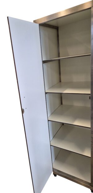 armoire de porcelaine en acier inox 3 portes 5 niveaux 1880