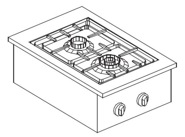 CUISINIÈRE À GAZ 2 BR. 7KW