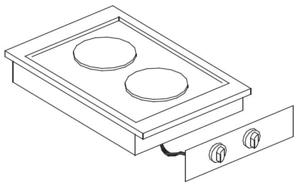 CUISINIÈRE ÉL. 2 PL.