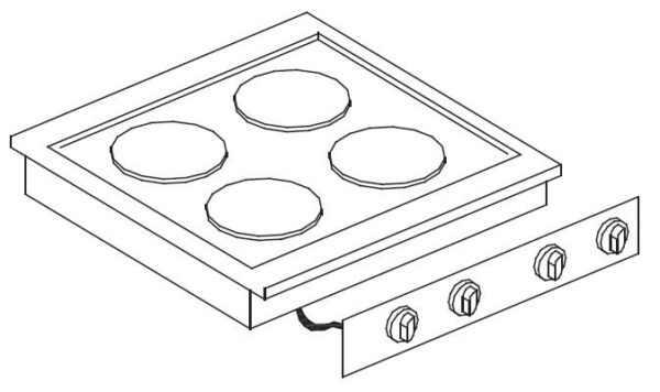 CUISINIÈRE ÉL. 4 PL.