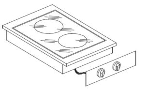 CUISINIÈRE EN CÉRAMIQUE 2 ZONES