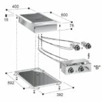 CUISINIÈRE EN CÉRAMIQUE 2 ZONES