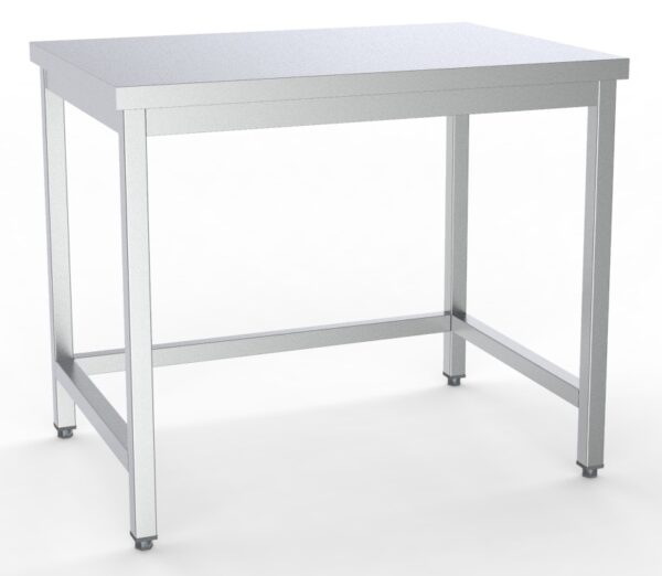 600 TABLE EN INOX ESSOUS OUVERT DÉMONTABLE 1000