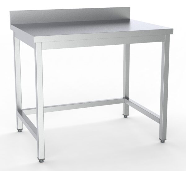 600 TABLE EN INOX ESSOUS OUVERT BORD RELEVÉ DÉMONTABLE 800