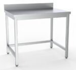 600 TABLE EN INOX ESSOUS OUVERT BORD RELEVÉ DÉMONTABLE 1200