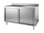 600 TABLE EN INOX PORTES COULISST BORD RELEVÉ 1200