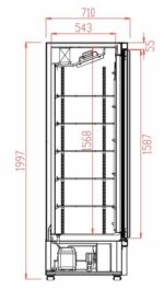 RÉFRIGÉRATEUR 2 PORTES EN VERRE JDE-1000R