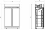 RÉFRIGÉRATEUR 2 PORTES EN VERRE INS-1000R