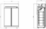 CONGÉLATEUR 2 PORTES EN VERRE INS-1000F