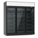 CONGÉLATEUR 3 PORTES EN VERRE NOIR INS-1530F BL