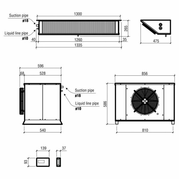 GROUPE POUR CHAMBRE FROIDE SPLIT TYPE NÉGATIF 10.88-21.1 M3