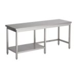 600 TABLE EN INOX ½ ÉTAGÈRE 1400