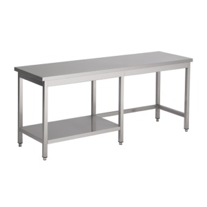 600 TABLE EN INOX ½ ÉTAGÈRE 1000