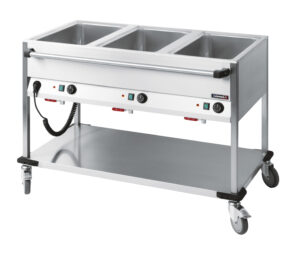 Chariot bain-marie à eau 3 x GN 1/1