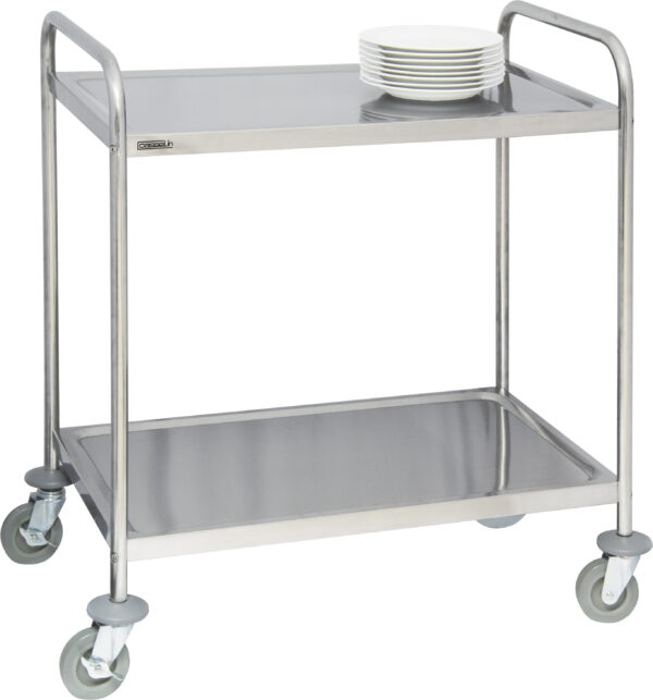 Chariot en inox 2 plateaux