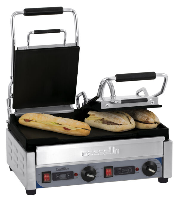 Grill Panini double Premium Lisse - Lisse avec minuteur