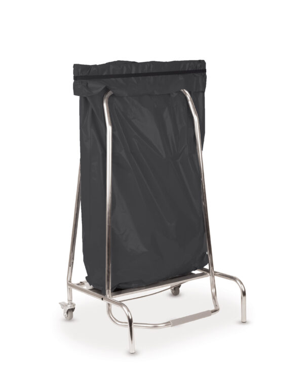 Porte sac poubelle inox 110L