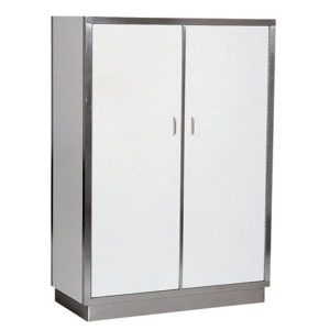 ARMOIRE DE PORCELAINE EN ACIER INOX 2 PORTES 5 NIVEAUX 1280