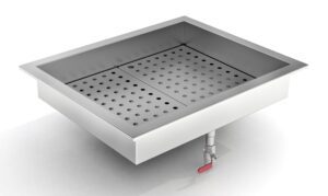 BAC À GLACE PILÉE INTÉGRÉ 2/1 GN