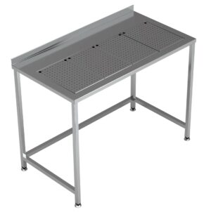 PLAN DE TRAVAIL AVEC BAC D'ÉGOUTTAGE INTÉGRÉ 1200X650