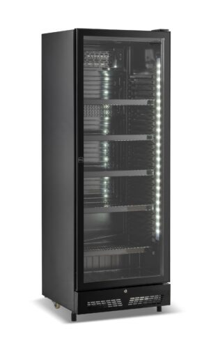 RÉFRIGÉRATEUR 1 PORTE EN VERRE NOIR SVE-450 BL