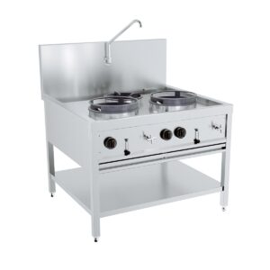TABLE WOK À GAZ 2X17KW + 1X9KW