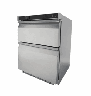RÉFRIGÉRATEUR EN ACIER INOX 2 TIROIRS