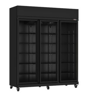 RÉFRIGÉRATEUR 3 PORTES EN VERRE IRM-1180R BL