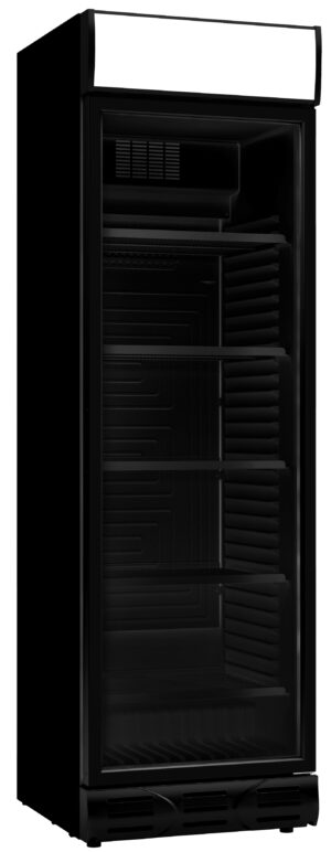 RÉFRIGÉRATEUR 1 PORTE EN VERRE NOIR