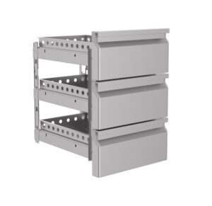 BLOC DE TIROIRS 1/3 MONOBLOCK SOFT CLOSING Combisteel donne pas de garantie sur le montage du kit tiroirs