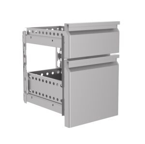 BLOC DE TIROIRS 2/3 MONOBLOCK SOFT CLOSING Combisteel donne pas de garantie sur le montage du kit tiroirs