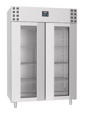 CONGÉLATEUR EN ACIER INOX PORTE EN VERRE MONO BLOCK 1400 LTR