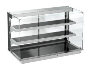 DROP-IN VITRINE CUBIQUE CHAUFFANTE AVEC PLAQUE VITRO CERAMIQUE NOIR 3/1