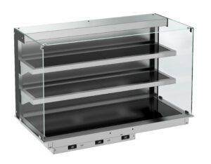 DROP-IN VITRINE CUBIQUE CHAUFFANTE AVEC PLAQUE VITRO CERAMIQUE MODELE MURAL - NOIR 5/1