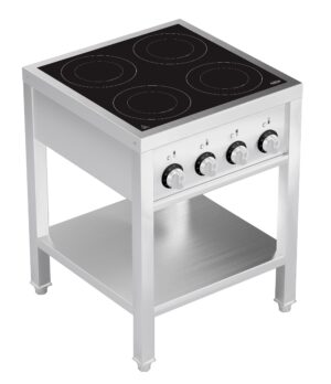 CUISINIÈRE À INDUCTION 4 ZONES AVEC ESSOUS OUVERT