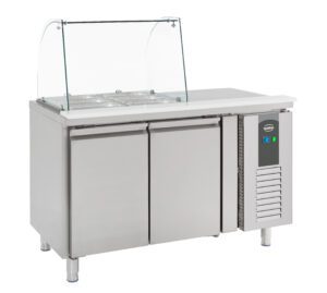 TABLE RÉFRIGÉRÉE AVEC VERRE 2 PORTES