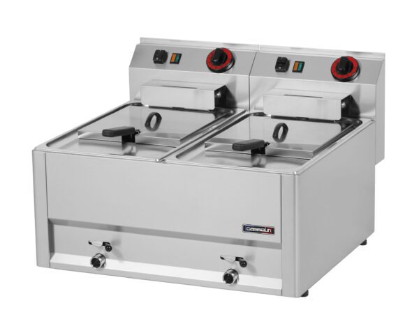 Friteuse électrique avec vanne de vidange 2x8 litres 66