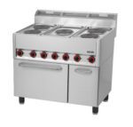 Fourneau électrique 5 feux avec four électrique ventilé GN 1/1 99