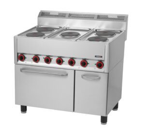 Fourneau électrique 5 feux avec four électrique ventilé GN 1/1 99