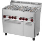 Fourneau gaz 6 feux avec four électrique ventilé GN 1/1 99