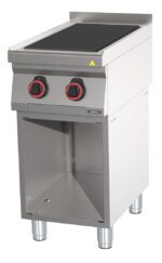 Fourneau électrique 2 plaques coup de feu avec soubassement 40