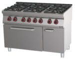 Fourneau gaz 6 feux avec four électrique statique GN 2/1 120