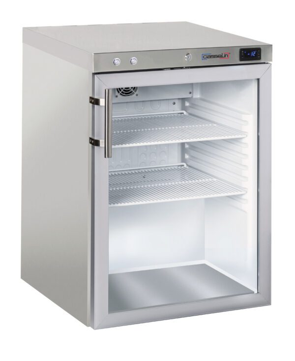 Armoire négative à spiritueux vitrée 140 L Inox - Matériel professionnel Casselin
