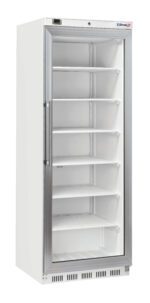 Armoire négative vitrée 400 L Blanche