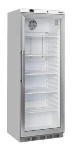 Armoire positive vitrée 400 L Inox