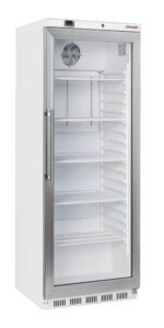 Armoire positive vitrée 400 L Blanche