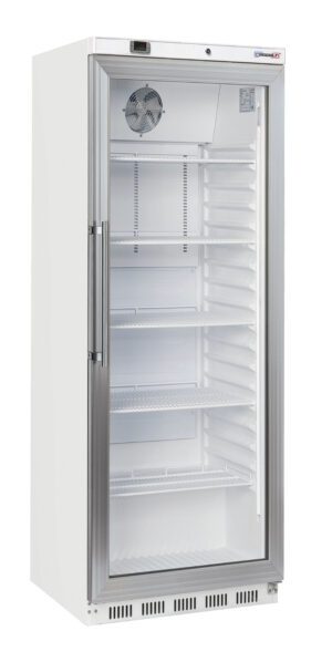 Armoire positive vitrée 400 L Blanche