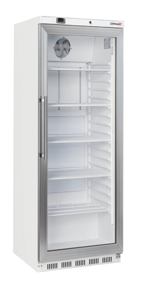 Armoire positive vitrée 400 L Blanche - Matériel professionnel Casselin