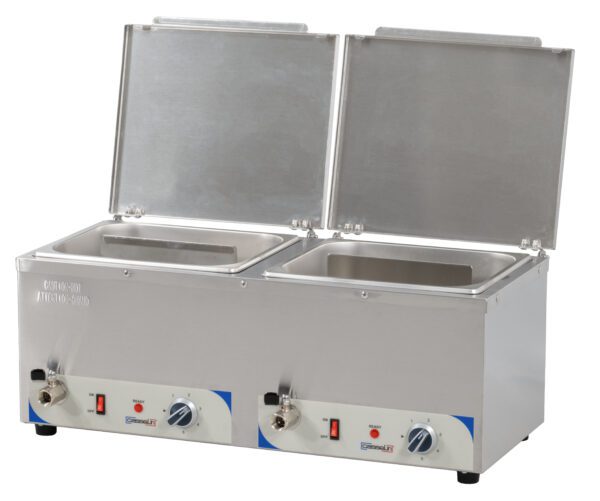 Bain-marie à eau chauffe-saucisses double