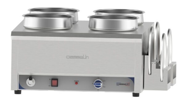 Bain-marie à eau à sauce 4 x 7,5L - Matériel professionnel Casselin